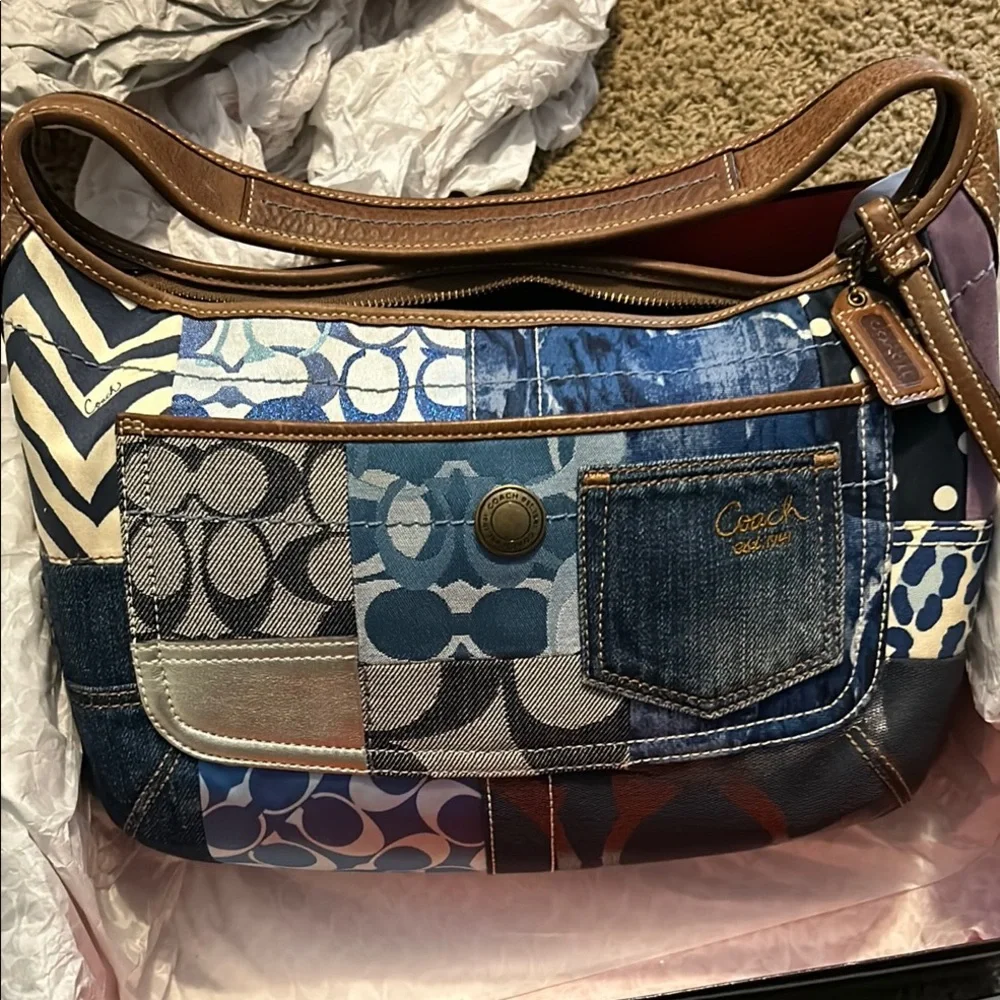 Coach Patchwork Shoulder Bag - Multicolor 10808 - Picture 2 of 7